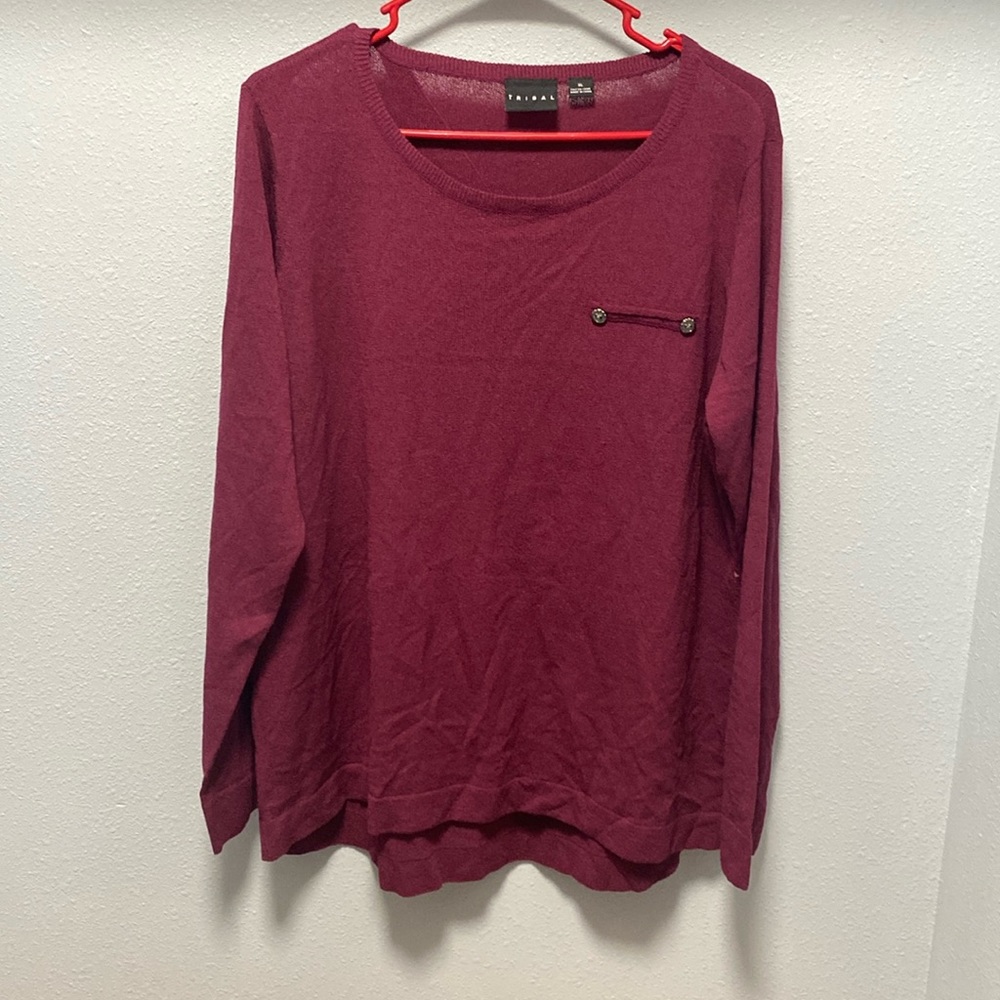 Tribal Burgundy long sleeve shirt